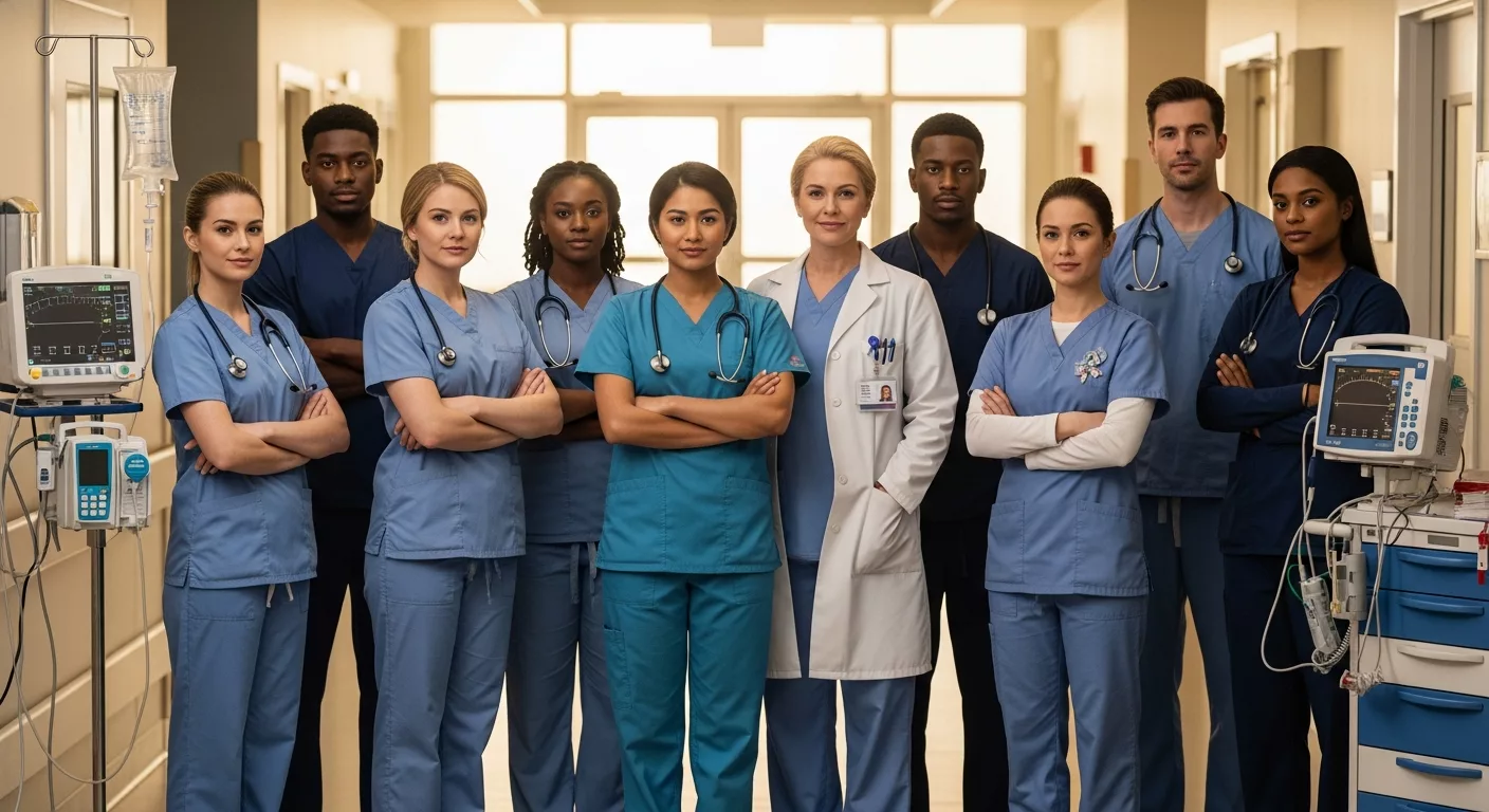 Healthcare workers supporting each other in healing from narcissistic abuse in healthcare environments