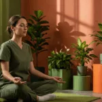 Florida healthcare worker practicing DBT mindfulness skills for emotional regulation and burnout prevention