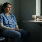 Healthcare professional experiencing complex PTSD helping professionals commonly face after repeated trauma exposure