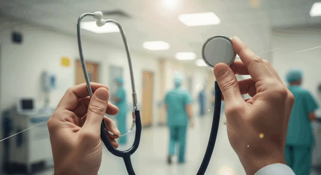 Medical professional experiencing depersonalization in nurses and healthcare worker dissociative symptoms