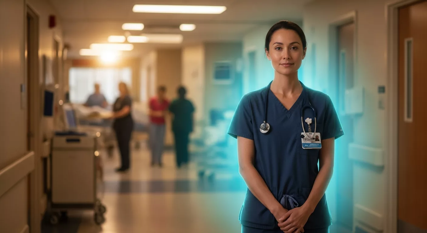 Energy protection for sensitive healthcare workers - compassionate medical professional maintaining emotional boundaries in hospital setting