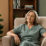 Healthcare worker in peaceful therapy setting practicing DBT skills for emotional well-being in Florida